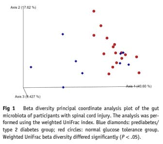 Gut Microbiome Composition and Serum Metabolome Profile Among Individuals With Spinal Cord Injury and Normal Glucose Tolerance or Prediabetes/Type 2 Diabetes